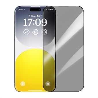 BASEUS Sapphire Series iPhone 16 Pro Anti-Spy Karkaistu Lasi Kalvo Iskunkestävä Puhelimen Näytön Suoja