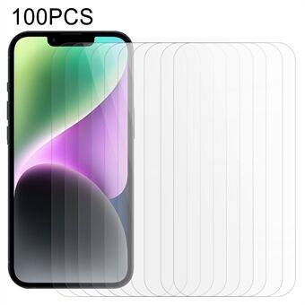 100 kpl iPhone 16 Pro Max -laitteelle, karkaistu lasi, 0,25 kaarireunat, paksu liima, HD-kalvo, näytönsuoja.