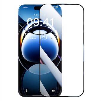 BASEUS Corning Series iPhone 16 Pro -puhelimelle, HD-kokoruudun suoja, kuumennettuan taivutettu Corning Gorilla Glass -kalvo (pölynsuodattimella)