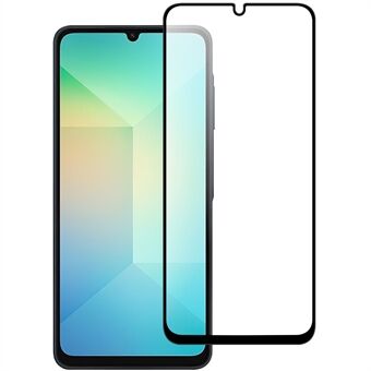 Samsung Galaxy A06 AGC Lasinen Näytönsuoja Täysliimainen Mustareunainen Näyttökalvo