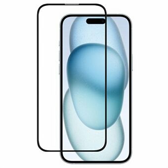 KZDOO iPhone 16 Plus / 15 Plus / 14 Pro Max -laitteille, pölyä hylkivä läpinäkyvä näytönsuoja 3D-kaarevalla AB-liimalla varustetulla karkaistulla lasikalvolla