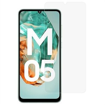 AMORUS Samsung Galaxy M05 4G:lle Karkaistu Lasi Takakalvo HD Kirkas 2.5D Kaarre Reuna 9H Kovuus Naarmuuntumaton Takasuojus