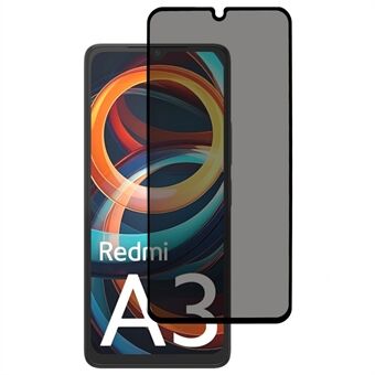 Xiaomi Redmi A4 5G / A3 Pro 4G Anti-Peep Täysin Peittävä Näytönsuojus Silkkipainettu Karkaistu Lasikalvo