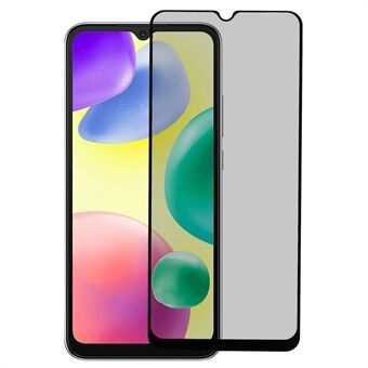 Xiaomi Redmi 9A / 9C / 10A Privacy Näytönsuoja Black Edge Täyspeittävä Täysi liima Anti- Spy Tempered Glass Silk Printing Film