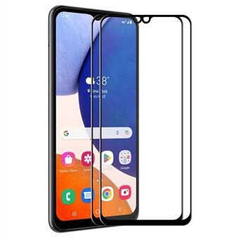 ENKAY HAT Prince 2 kpl / pakkaus koko näytön suojakalvo Samsung Galaxy A14 5G:lle, Scratch Ultra kirkas 6D silkkitulostus korkea alumiinipii lasi täysliimakalvo