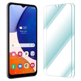 ENKAY HAT Prince 2kpl / pakkaus Full Glue näytönsuoja Samsung Galaxy A14 5G:lle, 0,26mm kirkas 2,5D Arc Edge 9H Kovuus Räjähdyssuojattu karkaistu lasikalvo