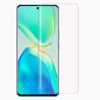 RURIHAI for OnePlus 8 / Xiaomi Civi 2 5G / vivo S15 Pro 5G 3D Kaareva näytönsuoja UV nestemäinen karkaistu lasikalvotuki Sormenjälkilukitus