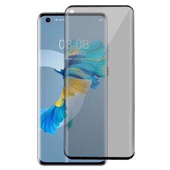 RURIHAI Privacy näytönsuoja Huawei Mate 40:lle, Anti- Spy Tempered Glass Film 3D Kaareva sivuliima