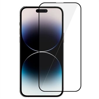 IPhone 14 Pro :lle karkaistu lasi näytönsuoja Full Cover Protection Silkkitulostus etunäytön kalvo