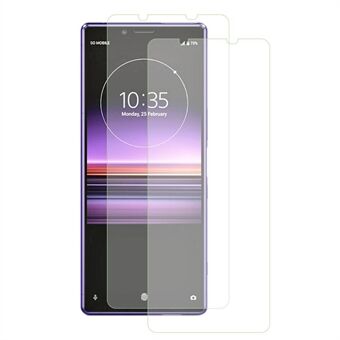 2 kpl / setti Sony Xperia 1 V puhelimen näytönsuojalle 2.5D Arc Edge Ultra kirkas korkea alumiinipii lasikalvo