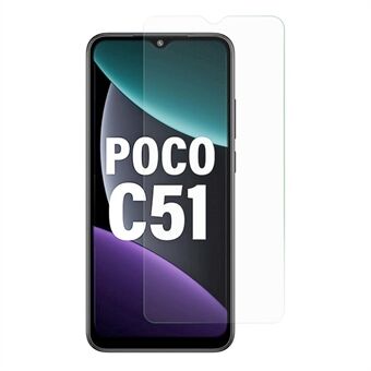 Xiaomi Poco C51 4G -puhelimen näytönsuojalle 0,3 mm kaarireuna Edge lasi HD kirkas Scratch kalvo