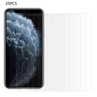 25 kpl iPhone 11 Pro Max 6,5 tuuman Arc Edge karkaistu lasi näytönsuoja HD kirkas näytön suojakalvo