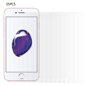 25 kpl iPhone 7 / 8 4,7 tuumaa / SE (2022) / SE (2020) Full Glue Arc Edge karkaistu lasi näytönsuoja Ultra kirkas Scratch kalvo