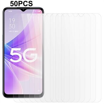 50 kpl / sarja Oppo A57 (2022) 5G / A77 5G 2,5D 0,3 mm puhelimen näytönsuoja HD kirkas karkaistu lasikalvo