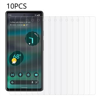 10 kpl / setti Google Pixel 7a:lle karkaistu lasi räjähdyssuojakalvo 0,3 mm 2,5D HD kirkas puhelimen näytönsuoja