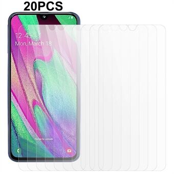 20 kpl / setti Samsung Galaxy A40 karkaistu lasikalvo Scratch 0,3 mm 2,5D puhelimen näytönsuoja