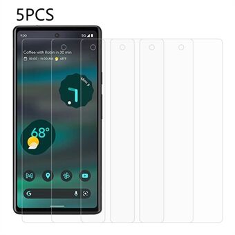 5 kpl / pakkaus Google Pixel 7a karkaistu lasi puhelimen näytönsuoja 2,5D 0,3 mm räjähdyssuojattu näytön kalvo