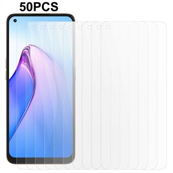 50 kpl Oppo Reno8 5G (Global Version) 2.5D karkaistu lasi älypuhelimen näytönsuoja 0.3mm näyttökalvo