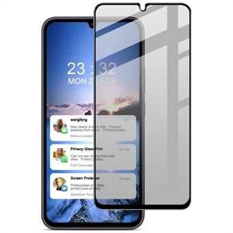IMAK Samsung Galaxy A34 5G Anti- Spy karkaistu lasikalvo, täysin peittävä puhelimen näytönsuoja