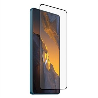 Xiaomi Poco F5 5G / Redmi Note 12 Turbo Tempered Glass -näytönsuojalle Black Edge Silk Printing Full Liimakalvo