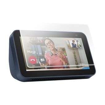 RURIHAI näytönsuoja Amazon Echo Show 5 (1. sukupolvi) / (2. sukupolvi) 2.5D Straight Edge 0.18mm korkea alumiinipii lasikalvo