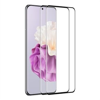 ENKAY HAT Prince 2 KPL Huawei P60 / P60 Pro / P60 Art Full Screen Protector Full Glue 0,26 mm 9H 3D kaareva Edge karkaistu lasikalvo