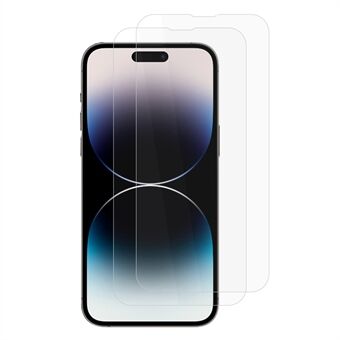 AMORUS 2kpl iPhone 15 Pro Max -puhelimen näytönsuoja Scratch HD Kirkas ohut karkaistu lasikalvo