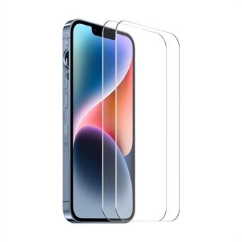 ENKAY HAT Prince 2kpl 9H 2.5D kalvo iPhone 15 Plus :lle High Aluminium-Silicon Glass 0.26mm näytönsuoja