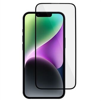 PDGD iPhone 15:lle 3D Arc Edge Cold Carving näytönsuoja Korkea alumiinipii lasisilkkitulostuskalvo pölynkestävällä verkolla