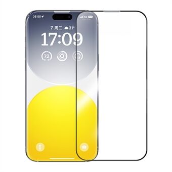 BASEUS Corning -sarja iPhone 15 Pro:lle Corning Gorilla Glass näytönsuoja HD kirkas täyspeitekalvo (pölysuodattimella)