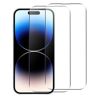 2 kpl karkaistua lasia näytönsuojaa iPhone 15 Plus , 2.5D Arc Edge Ultra Clear puhelimen näytön kalvo