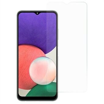 AMORUS Samsung Galaxy A22 5G (EU-versio) korkea alumiinipii lasi näytönsuoja 2.5D Arc Edge Ultra kirkas näytön suojakalvo