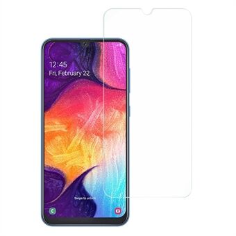 AMORUS Samsung Galaxy A50/A50s/A30s korkean alumiinipiilasikalvon 9H kovuus 2.5D Scratch HD kirkas näytönsuoja