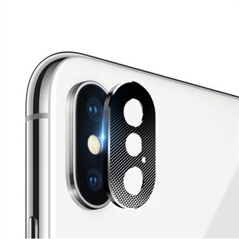 Kameran linssisuojan metallisuojus iPhone X / XS 5,8 tuumalle - musta