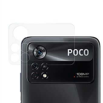 Xiaomi Poco X4 Pro 5G -kristallikameran linssisuojalle, automaattinen adsorptio kuplaton karkaistu lasi takakameran linssin suojus