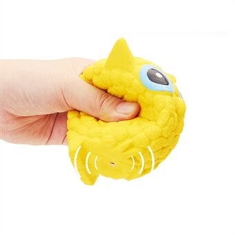 EETOYS Pet Squeak Toy Sarjakuva Pöllö Design Pehmeä Lateksi interaktiivinen koiranpentukoulutuslelu, koko S