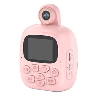 A18 Cute Kids Camera 2,0 tuuman 24M Pixel HD Instant Print -kamera Kannettava lämpötulostuskamera 180 astetta käännetyllä linssillä lapsille