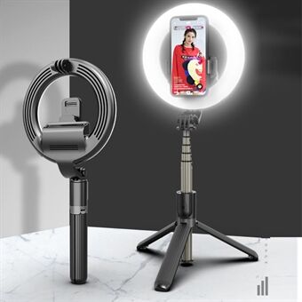 Ring Bluetooth Selfie Stick -jalusta 5 tuuman LED-rengasvalolla