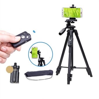 YUNTENG 5208 Professional Stand Bluetooth-kaukosäätimellä DSLR-järjestelmäkamerapuhelimeen