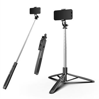 Q05 1580mm Teleskooppinen Monopond Selfie Stick Stand Bluetooth-kaukosäätimellä Android iOS:lle