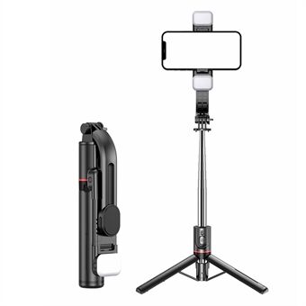 L13d 1160mm Dual Fill Lights -versio - Himmennettävä langaton monitoiminen jatkettava Selfie Stick Selfie- Stand