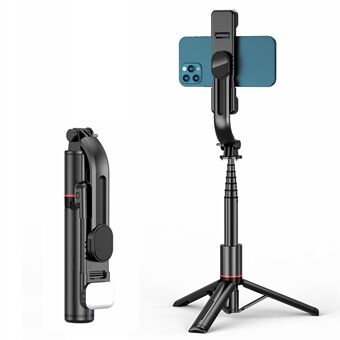 L12D 1085mm Dual Fill Lights -versio - Säädettävä valotila Langaton ohjaus Monitoiminen Jatkettava Kannettava Kädessä pidettävä Selfie Stick Selfie Stand