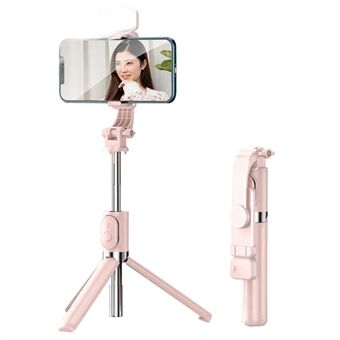 Z8S 103cm 2 in 1 Teleskooppinen langaton Bluetooth Selfie Stick -kaukosäädin taitettava kolmijalka täyttövalolla