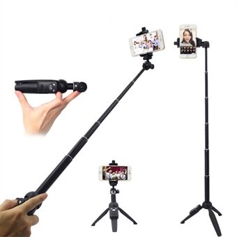 YUNTENG YT-9928 Kannettava teleskooppinen Selfie Stick -jalusta 3,5-6,8 tuuman puhelimen Stand Bluetooth-kaukosäätimen valokuvausjalusta