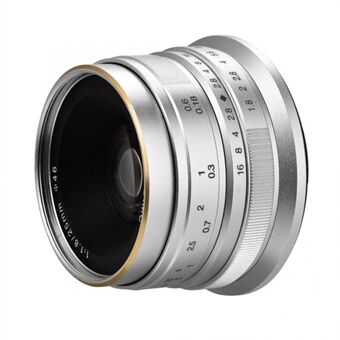 7ARTISANS 25 mm F1.8 Prime -kameran linssi, suuren aukon objektiivi Sony E Mount / Fujifilm / Canon EOS-M Mount Micro 4/3 -kameroihin A7 A7II A7R