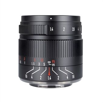 7ARTISANS 55mm F1.4 II V2.0 manuaalitarkennuskamera muotokuvaobjektiivi Sony E-Mount / Fuji X-Mount / Nikon Z-Mount / M4 / 3-kiinnitys peilittomille kameroille