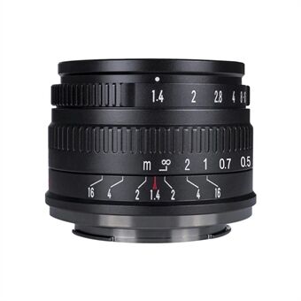 7ARTISANS 35mm F1.4 laajakulmaobjektiivi APS-C suuren aukon manuaalinen tarkennuskameran objektiivi Sony E / Nikon Z / Canon EOS M / Fuji X