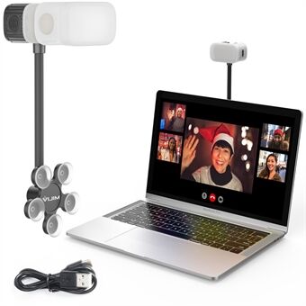 VIJIM CL12 Videoneuvotteluvalo imukupilla säädettävällä LED-videolampulla Webcam Light Livestream Youtubeen