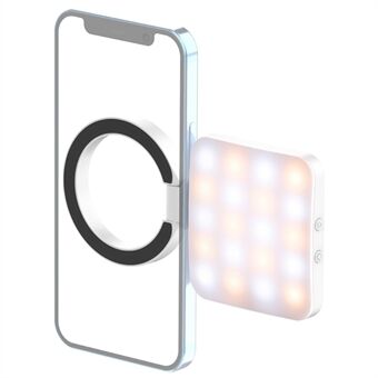 ULANZI LT010 Yhteensopiva MagSafe Smartphone Selfie Flip Light 2700-8000K himmennettävän minivideovalon kanssa iPhone 14/13/12