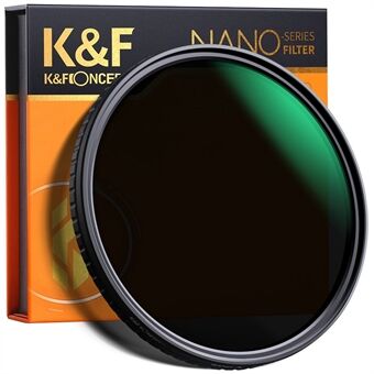 K&F CONCEPT KF01.1475 ND32-512 ultraohut muuttuva ND-suodatin 82mm No X Spot Fade neutraalitiheyssuodatin objektiiville